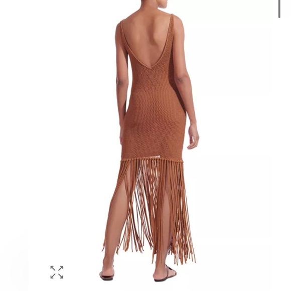 STAUD Cossette Crochet Fringe Dress $378 Size XS LIKE NEW - Picture 5 of 6